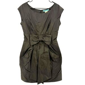 Marciano Womens Black 100% Silk Bow Front Tulip Skirt Sleeveless Dress Size M